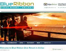 Tablet Screenshot of blueribbondivers.com